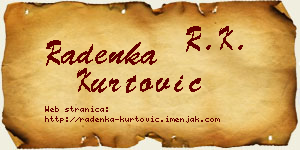 Radenka Kurtović vizit kartica